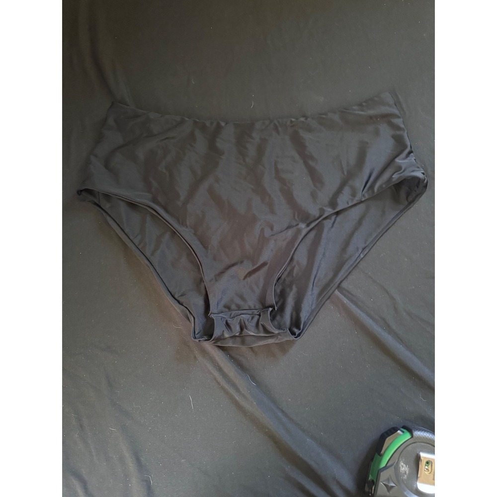 Zaful Black High Waisted Bikini Bottoms Size XXL‎ Swimwear Solid Stretch